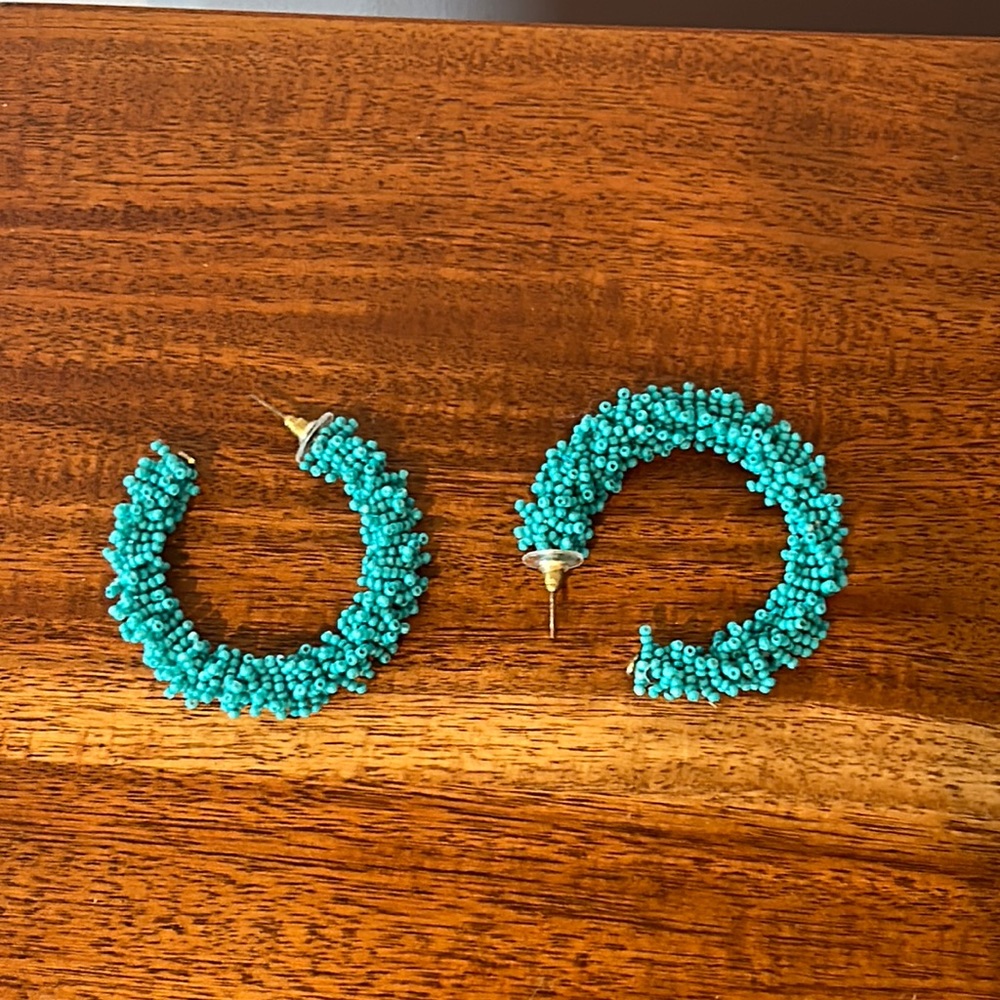 Beaded Hoop Earrings